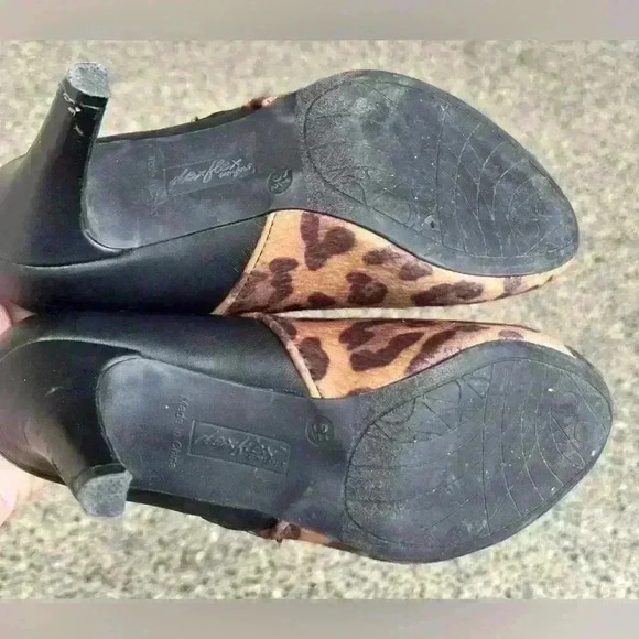 Dexflex Comfort Heels Women 6.5 Cheetah Print Zipper Closed Pumps - Picture 5 of 10